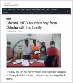 Odisha boy reunited with family